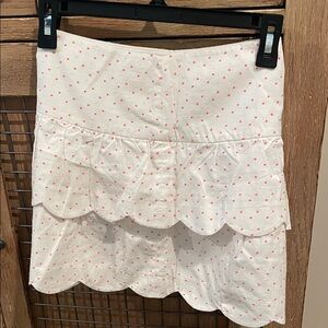 Lilly Pulitzer White Skirt with Pink Dots